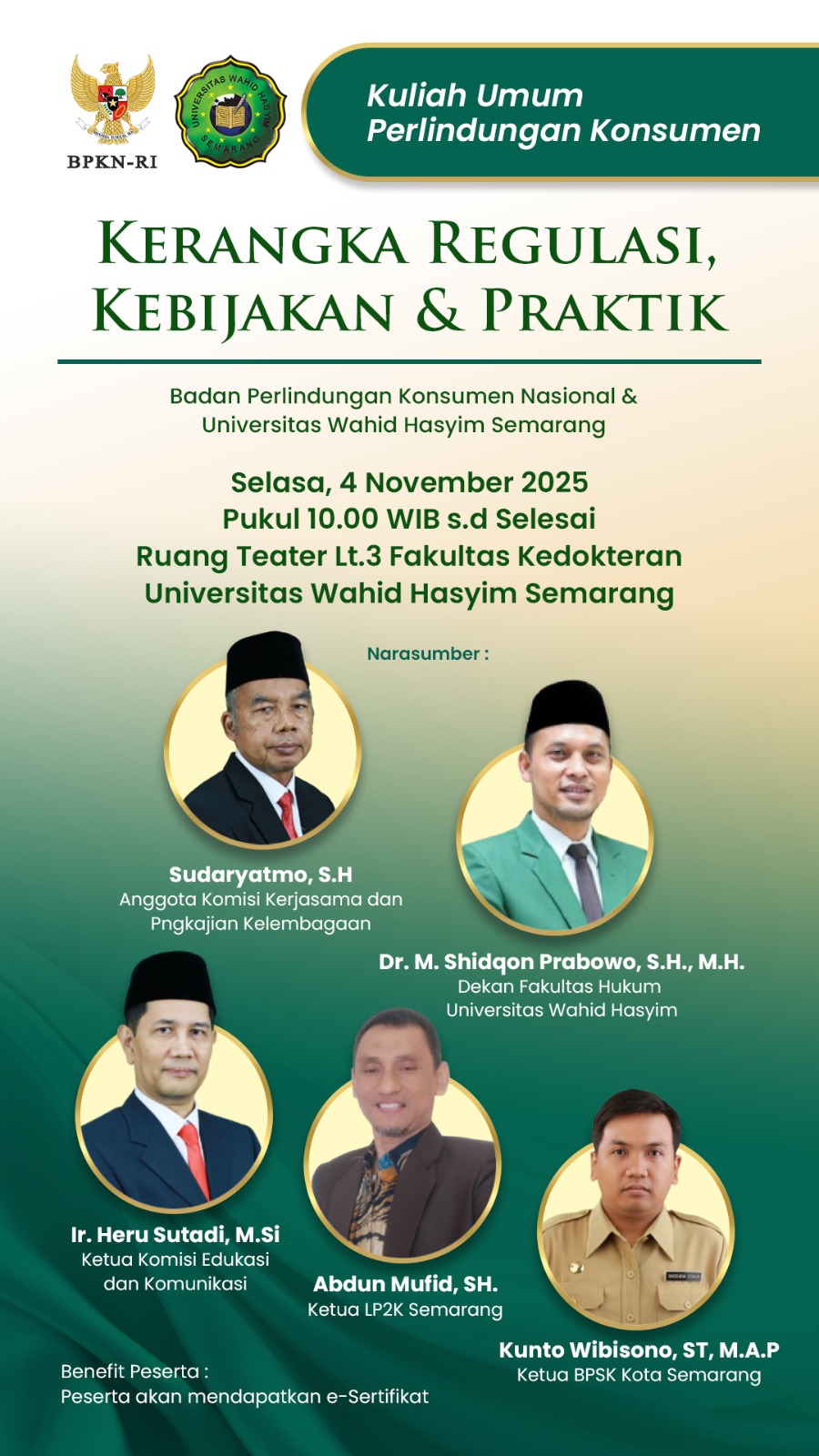 Seminar Nasional BPKN RI Kerjasama dg FH UNWAHAS